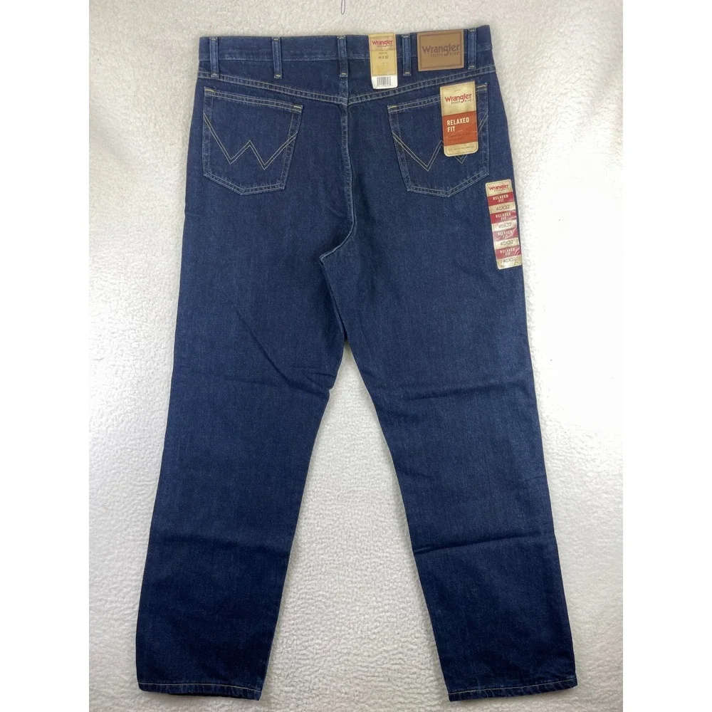 Wrangler Rugged Wear Relaxed Fit Jeans Men's 40x32 Dark Wash Denim Workwear